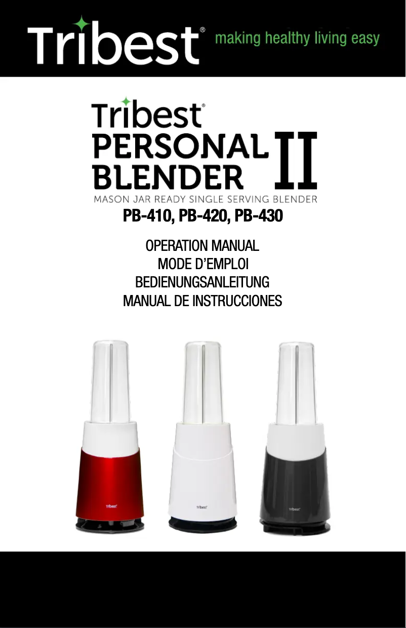 Page 1 de la notice Manuel utilisateur Tribest PB-430