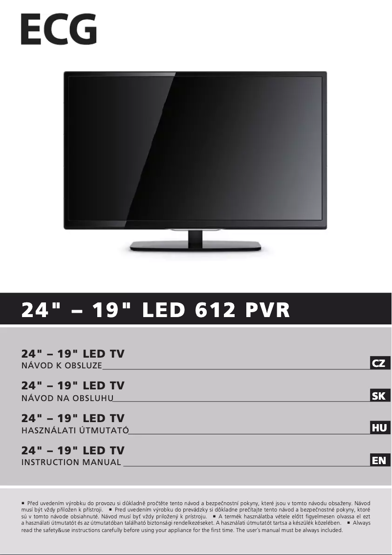 Imagen de la primera página del manual del dispositivo 19 LED 612 PVR