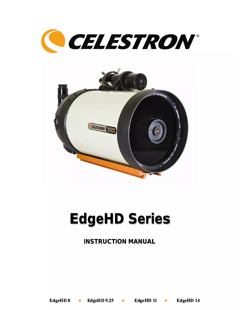 Page 1 de la notice Manuel utilisateur Celestron CGEM DX 1100 HD Computerized