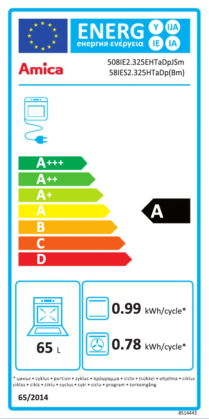 Image de la première page du manuel de l'appareil 58IES2.325HTaDp(Bm)