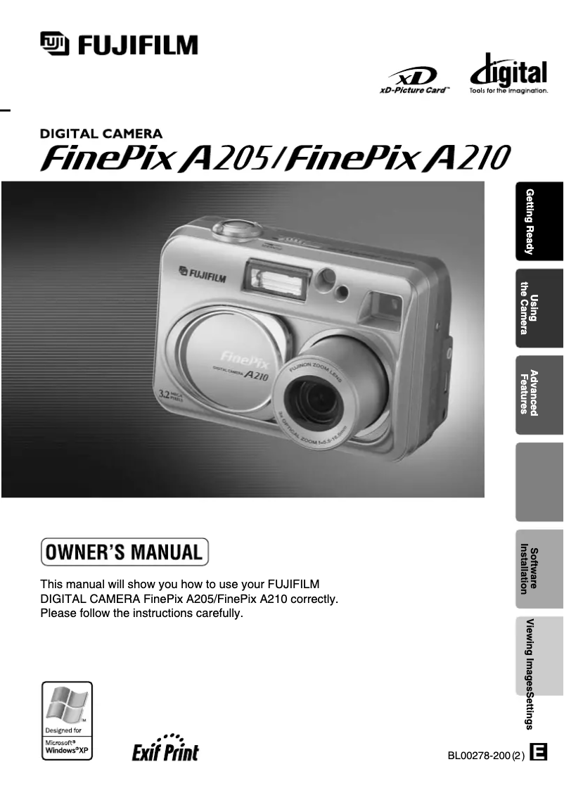 Page n°1 - Manuel utilisateur Fujifilm FinePix A210