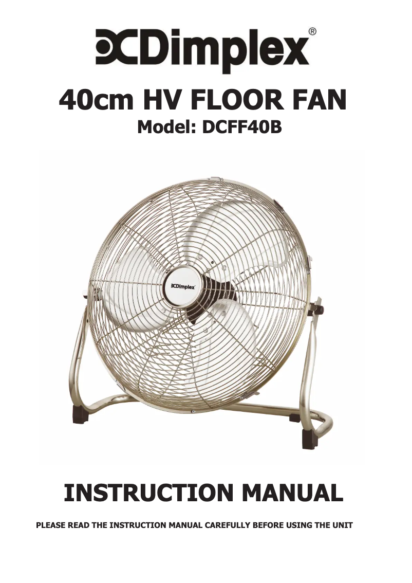 Page 1 de la notice Manuel utilisateur Dimplex DCFF40B