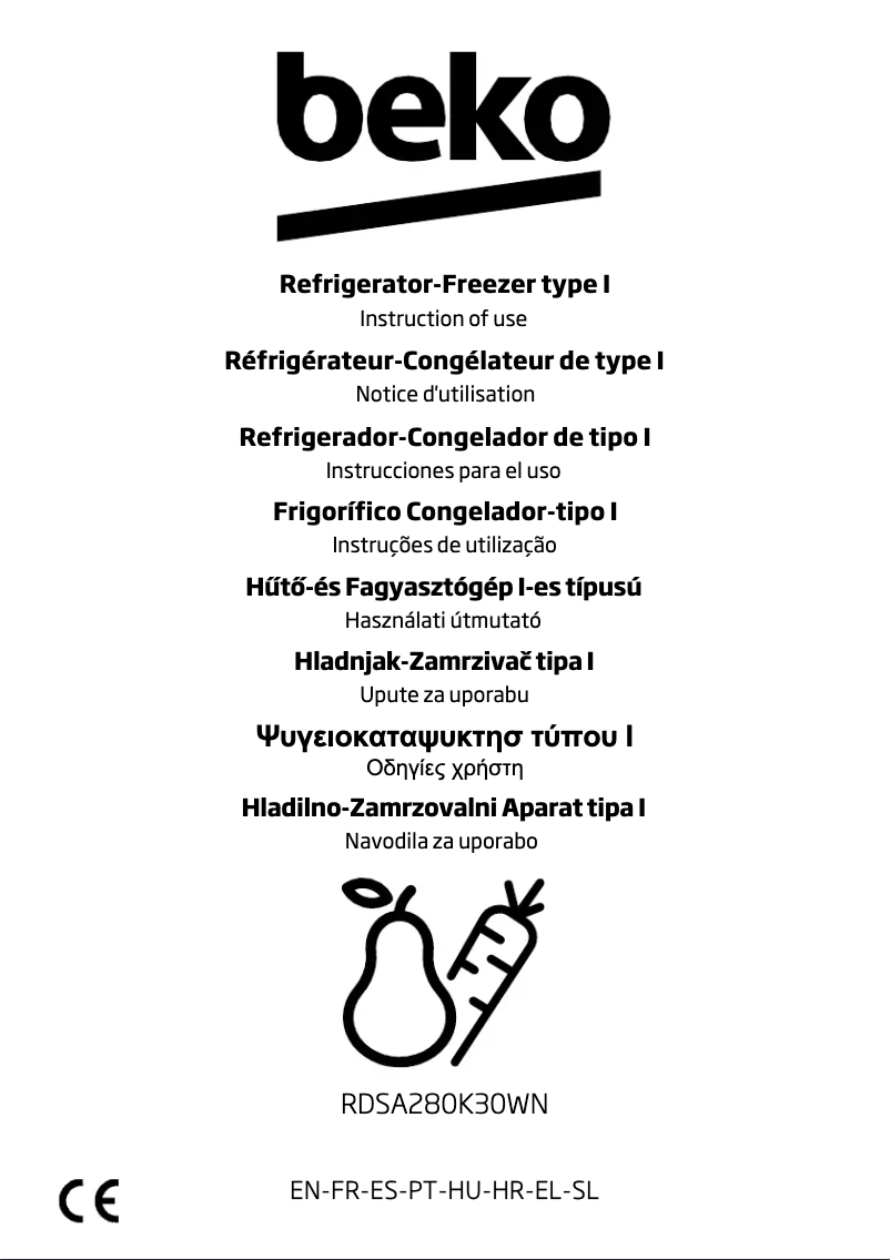 Image de la première page du manuel de l'appareil RDSA280K30WN