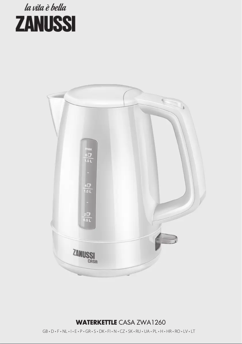 Image de la première page du manuel de l'appareil ZWA1260