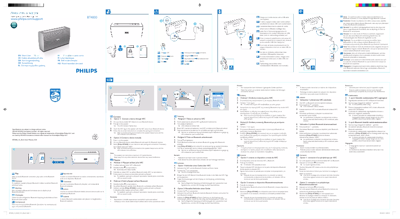 Página 1 del manual Guía de inicio rápido Philips BT4000B