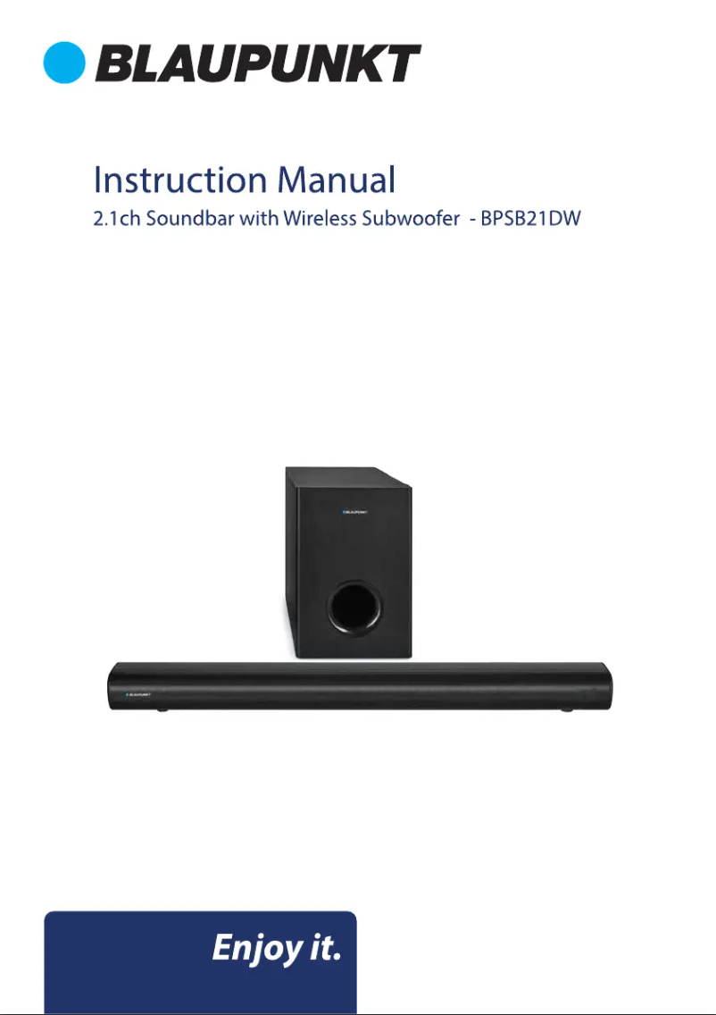 Image de la première page du manuel de l'appareil BPSB21DW