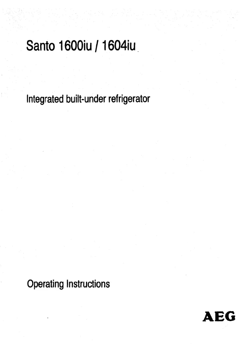 Page 1 de la notice Manuel utilisateur AEG Santo 1600 iU