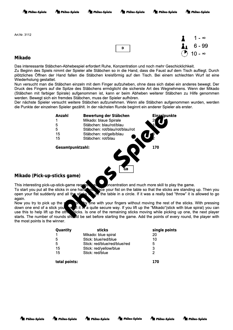 Image de la première page du manuel de l'appareil Mikado