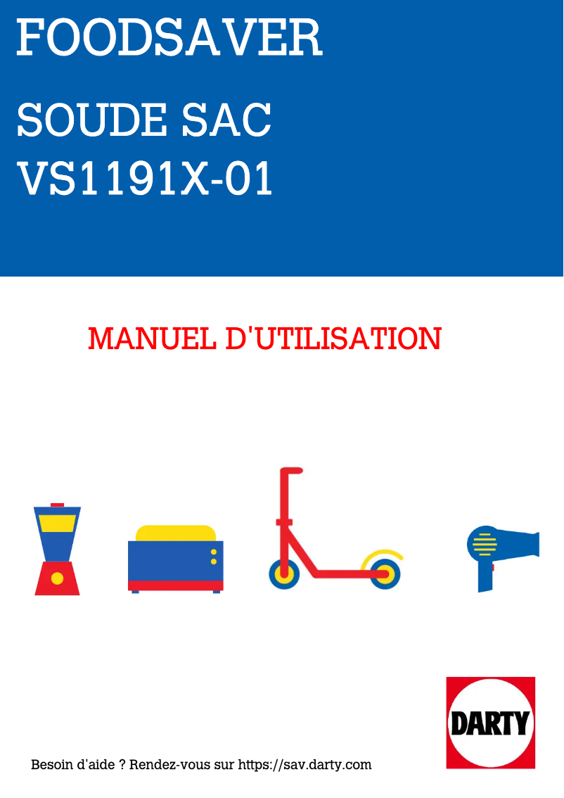 Page n°1 - Manuel utilisateur FoodSaver VS1191X