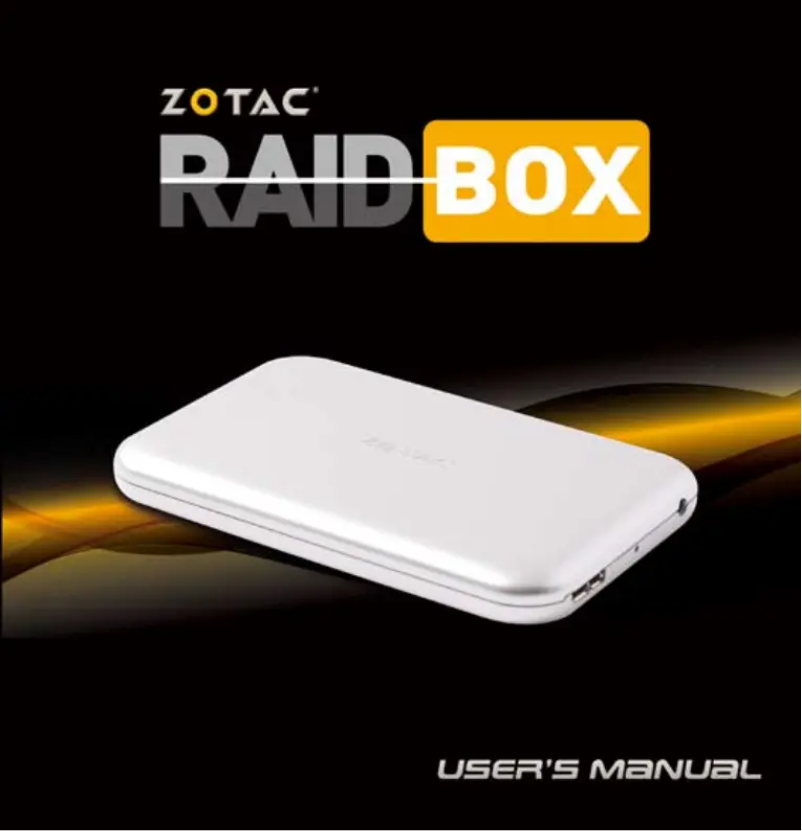 Page 1 de la notice Manuel utilisateur Zotac RAIDbox
