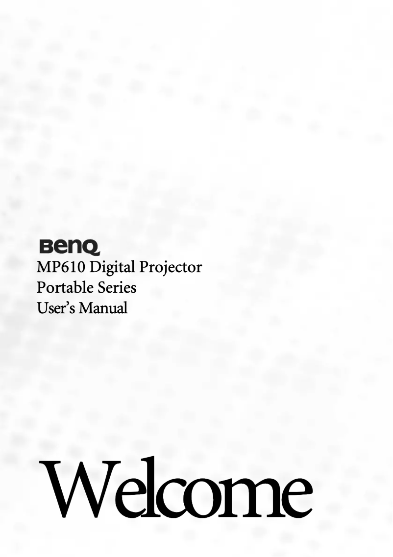 Page 1 de la notice Manuel utilisateur BenQ MP610