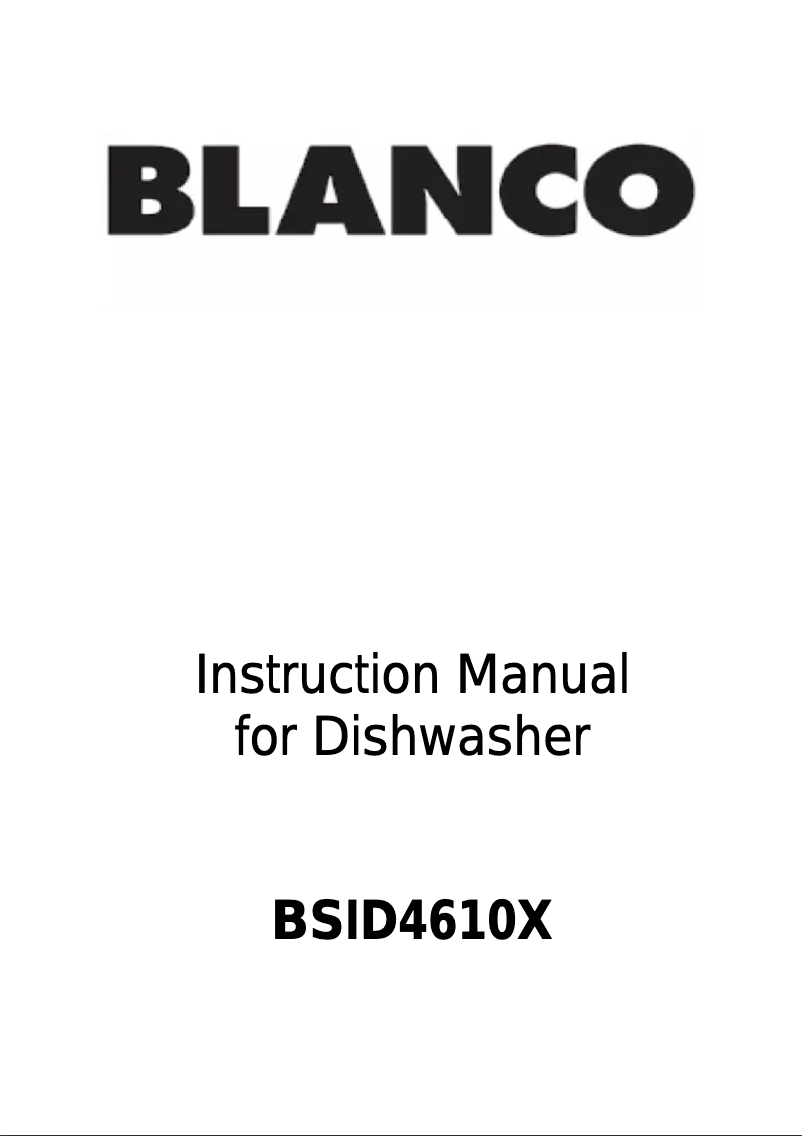Image de la première page du manuel de l'appareil BSID4610X