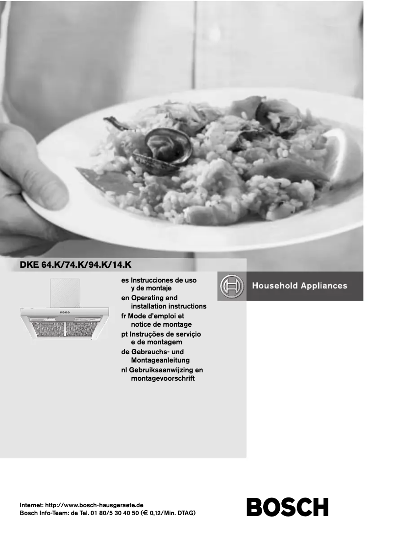 Imagen de la primera página del manual del dispositivo DKE745K