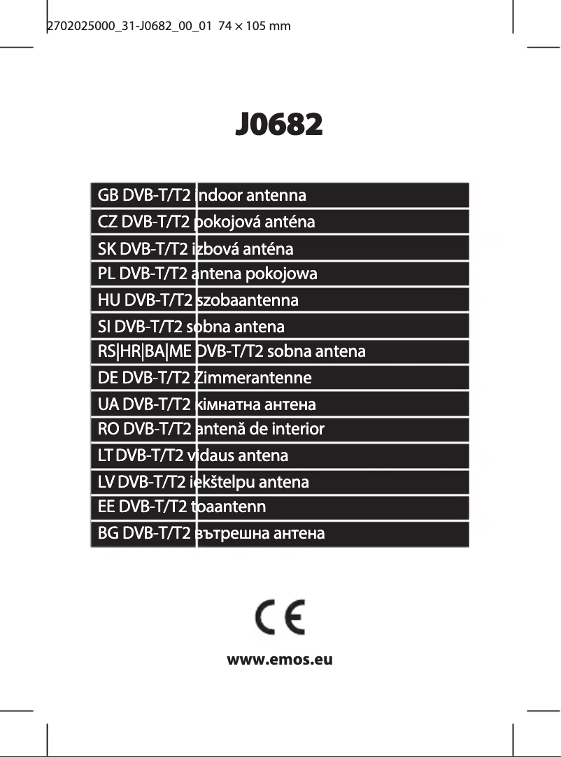 Page n°1 - Manuel utilisateur Emos J0682