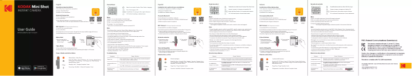 Page 1 de la notice Manuel utilisateur Kodak Mini Shot