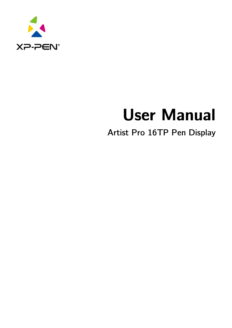 Page 1 de la notice Manuel utilisateur XP-PEN Artist Pro 16TP