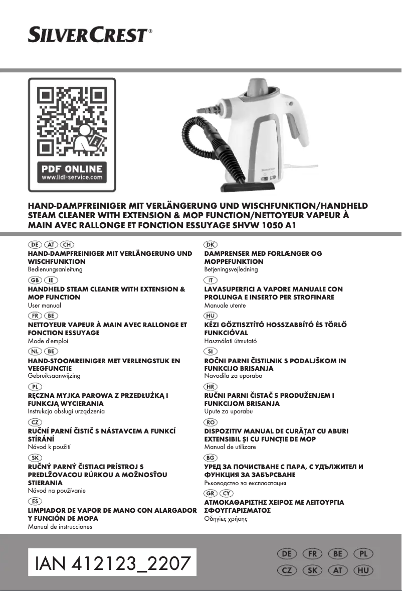 Image de la première page du manuel de l'appareil SHVW 1050 A1