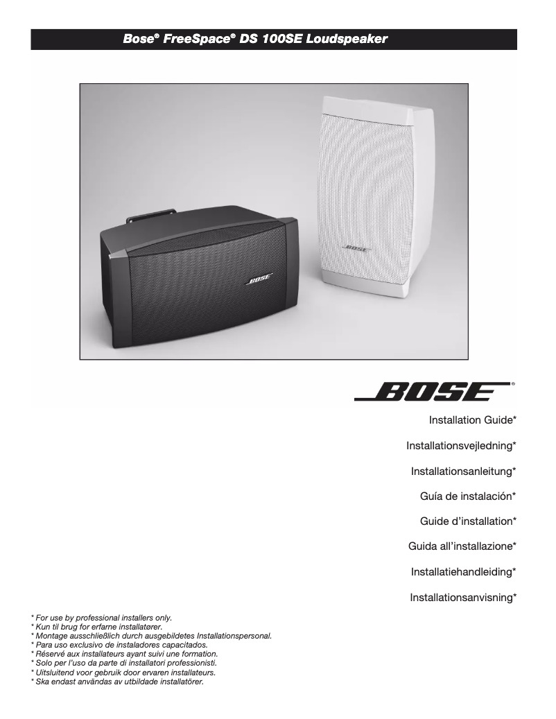 Page 1 de la notice Manuel utilisateur Bose Freespace DS 100se