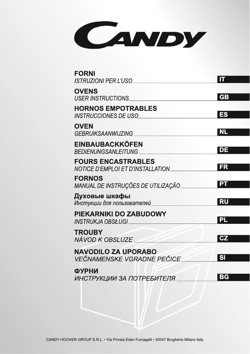 Page 1 de la notice Manuel utilisateur Candy FLE0502/6X