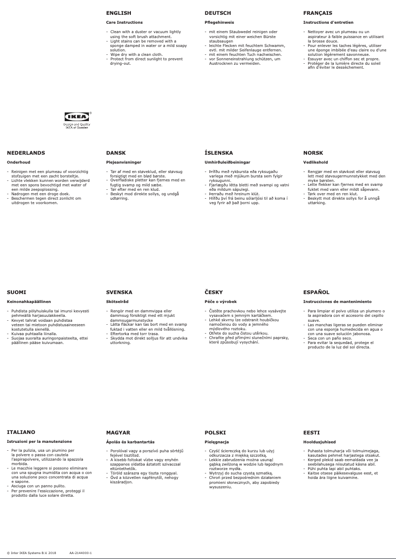 Page 1 de la notice Mode d'emploi Ikea GRONLID