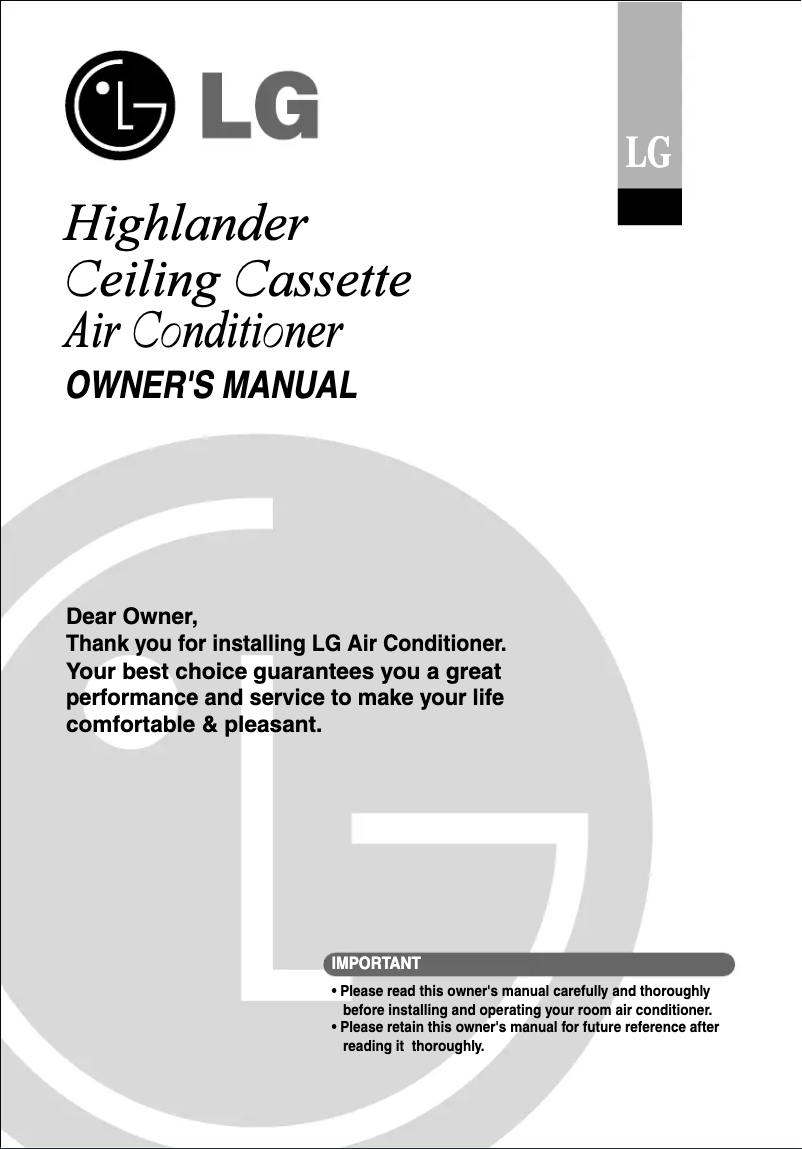 Page 1 de la notice Manuel utilisateur LG LTNC488MLF3