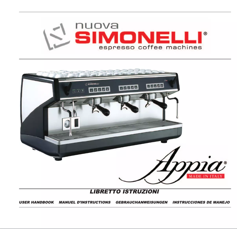 Page 1 de la notice Manuel utilisateur Nuova Simonelli Appia 2 Group
