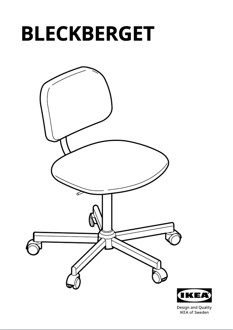 Page 1 de la notice Manuel utilisateur Ikea BLECKBERGET 004.830.55