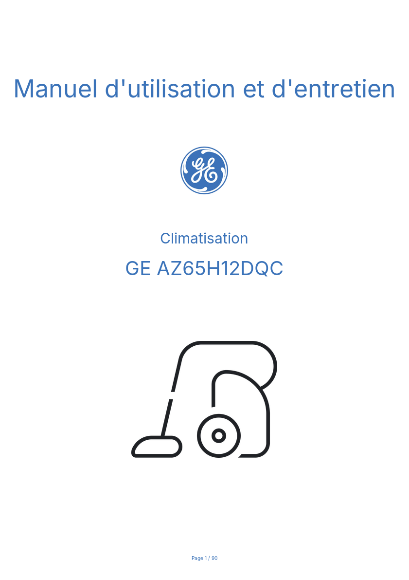 Image de la première page du manuel de l'appareil AZ65H12DQC