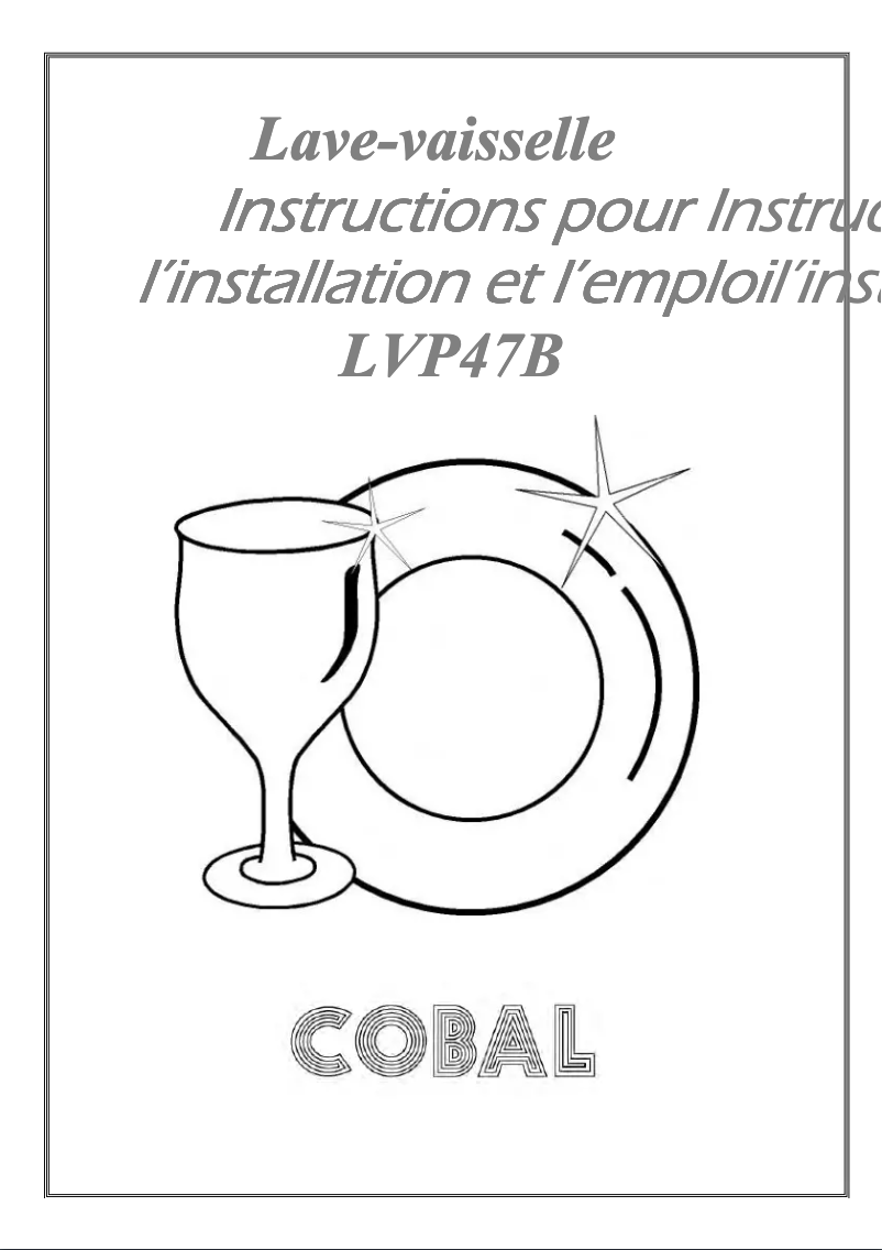 Page n°1 - Manuel utilisateur Cobal LVP47B