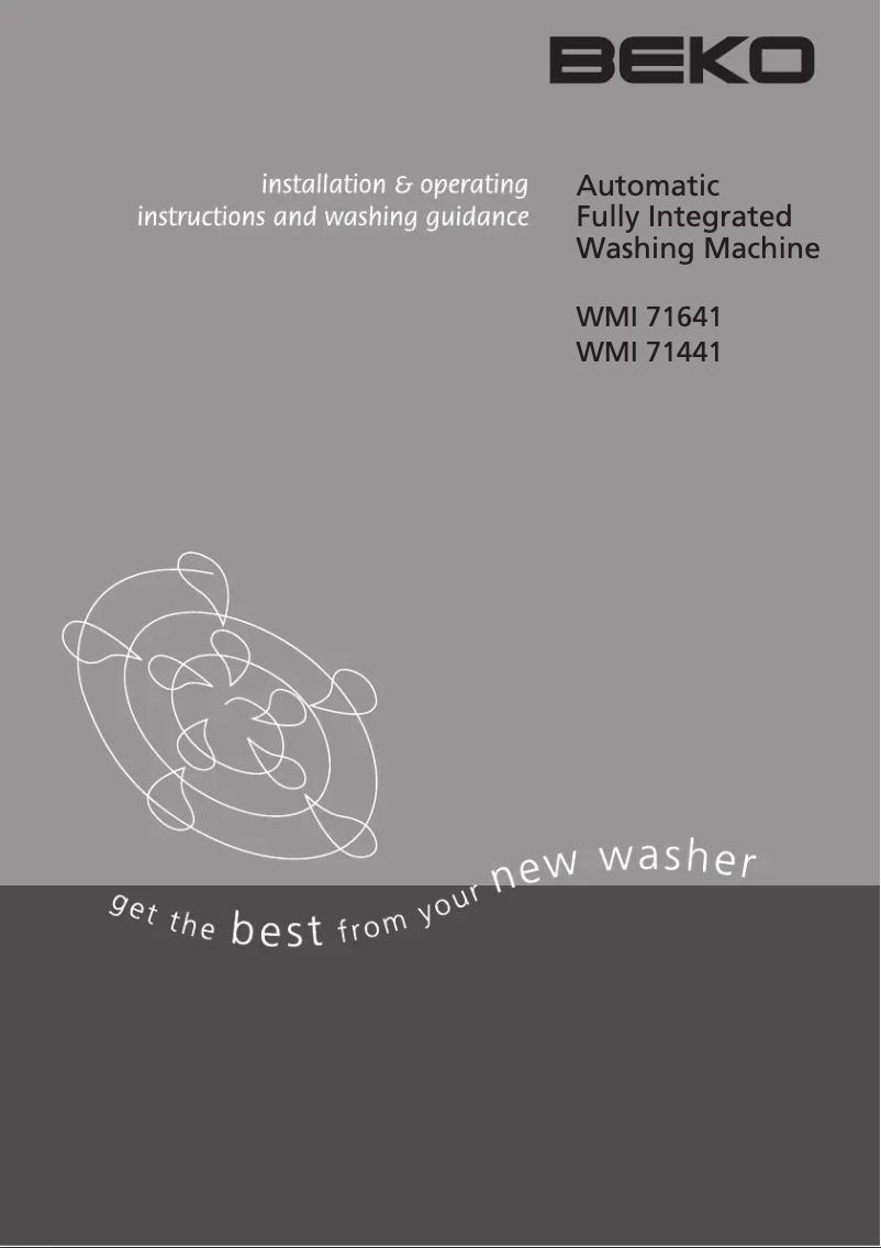 Page n°1 - Manuel utilisateur Beko WMI 71441