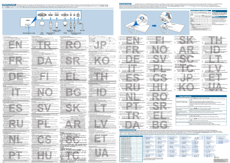 Page 1 de la notice Guide de démarrage rapide Asus VX279H-W