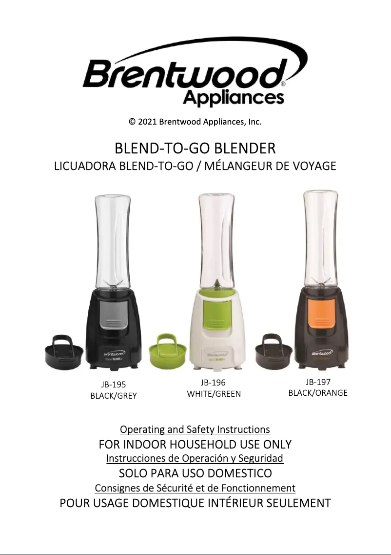 Page n°1 - Manuel utilisateur Brentwood JB-195