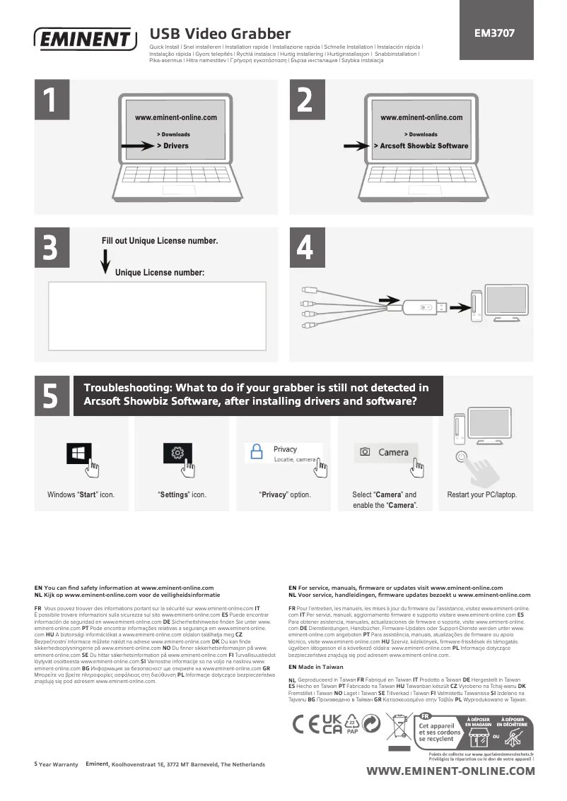 Image de la première page du manuel de l'appareil EM3707
