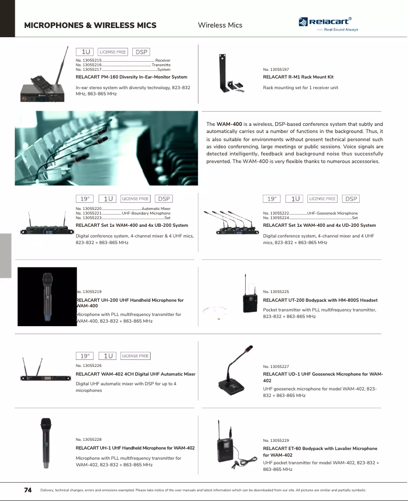 Page n°1 - Catalogue Relacart WAM-402