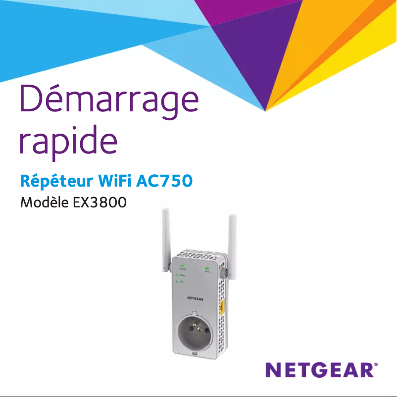 Page 1 de la notice Guide d'installation Netgear EX3800