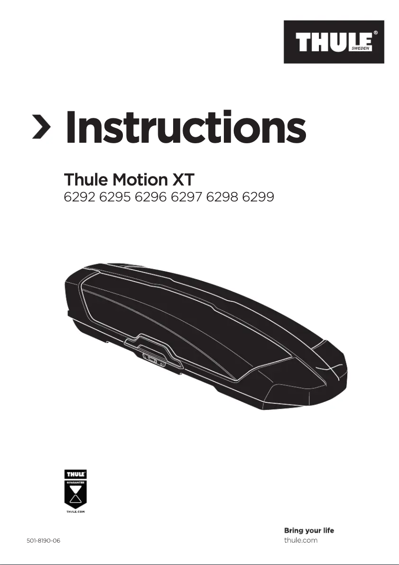 Page n°1 - Manuel utilisateur Thule Force XT