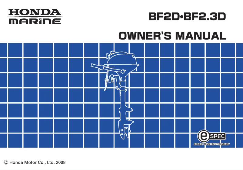 Página 1 del manual Manual de usuario Honda BF2D (2008)