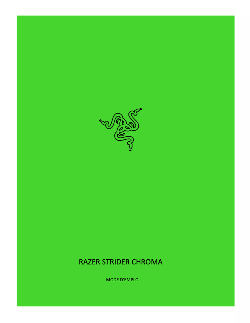 Image de la première page du manuel de l'appareil Strider Chroma