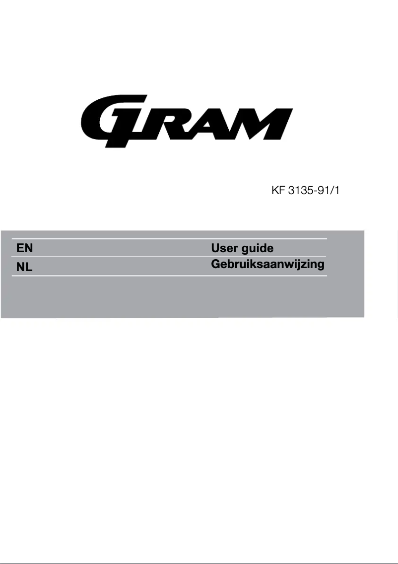 Page 1 de la notice Manuel utilisateur Gram KF 3135-91/1