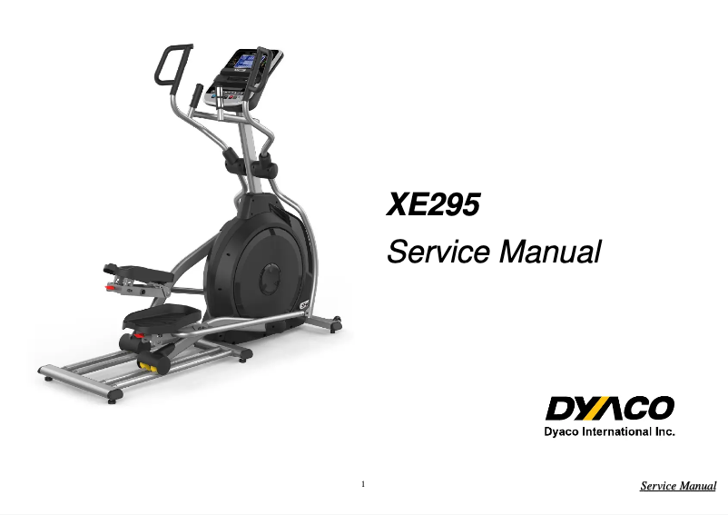 Página 1 del manual Manual de usuario Spirit Fitness XE295
