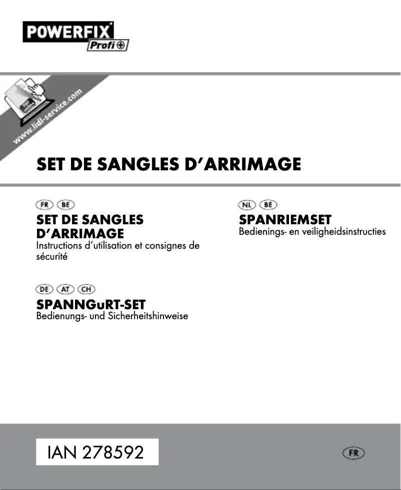 Page 1 de la notice Manuel utilisateur Powerfix IAN 278592
