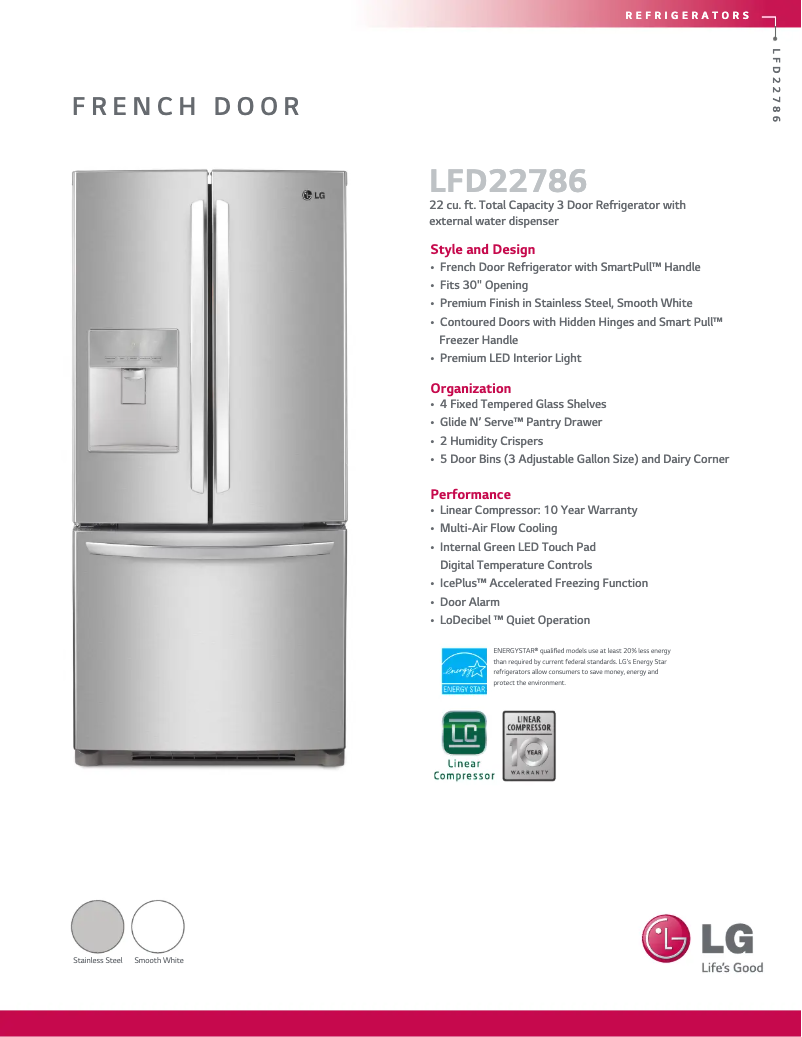 Image de la première page du manuel de l'appareil LFD22786ST