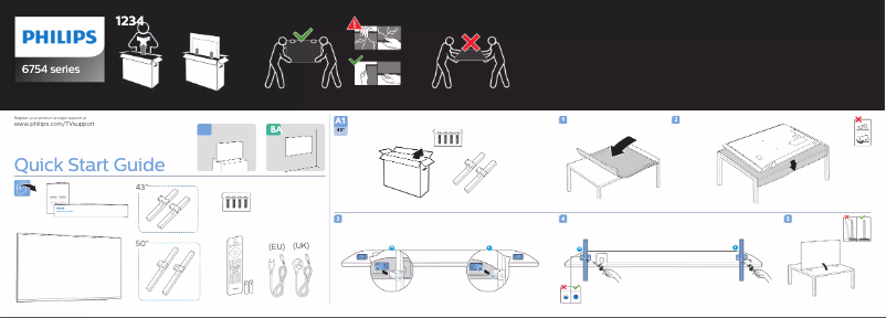 Image de la première page du manuel de l'appareil 43PUS6754