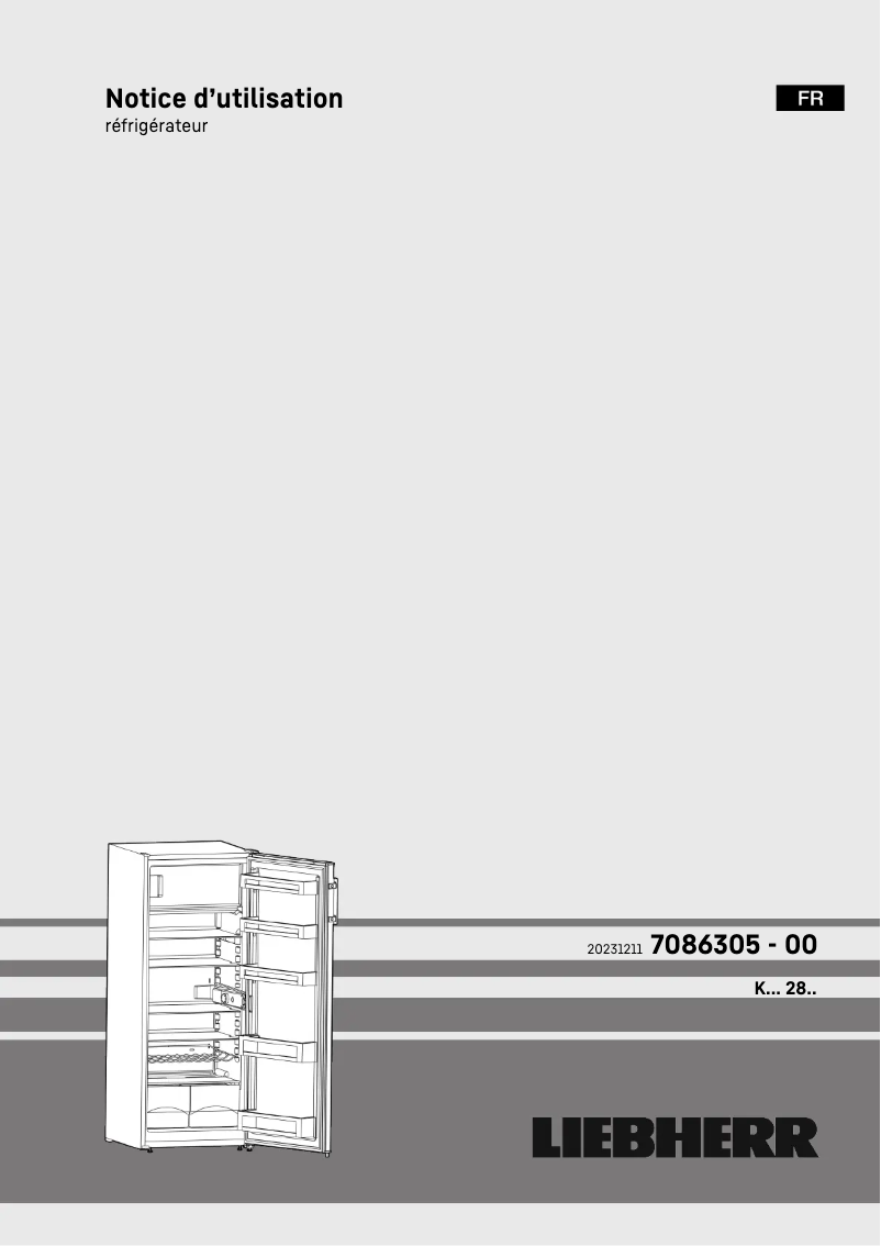 Page 1 de la notice Manuel utilisateur Liebherr GKPe320-26