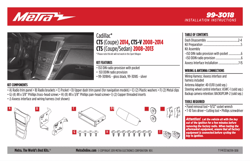 Image de la première page du manuel de l'appareil 99-3018HG