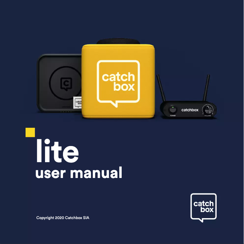 Page 1 de la notice Manuel utilisateur Catchbox Lite
