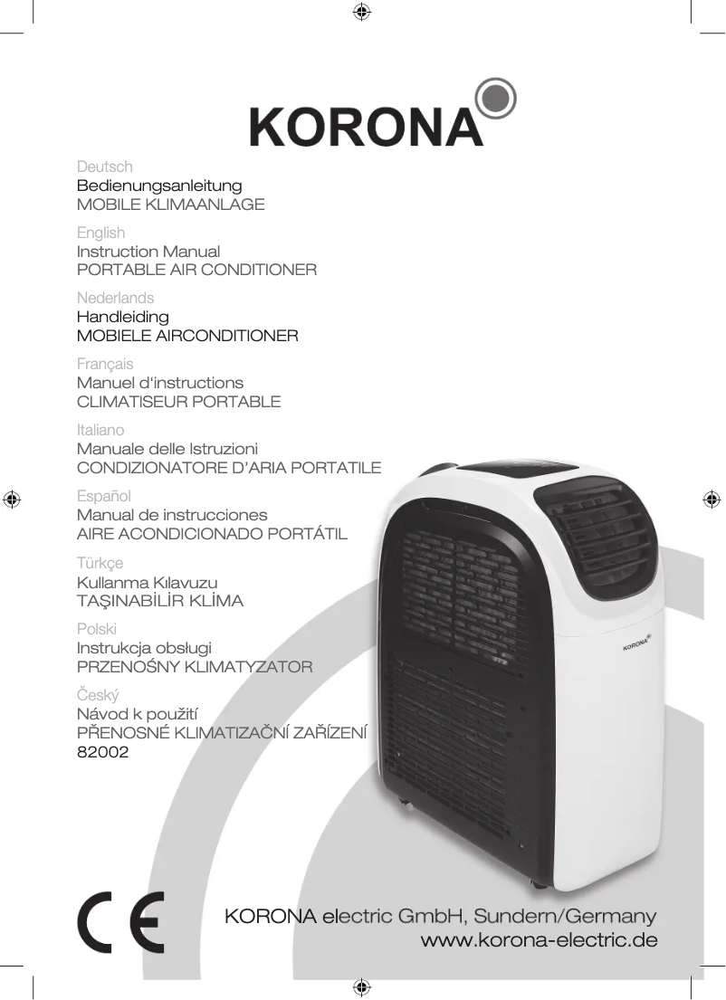 Page n°1 - Manuel utilisateur Korona 82002