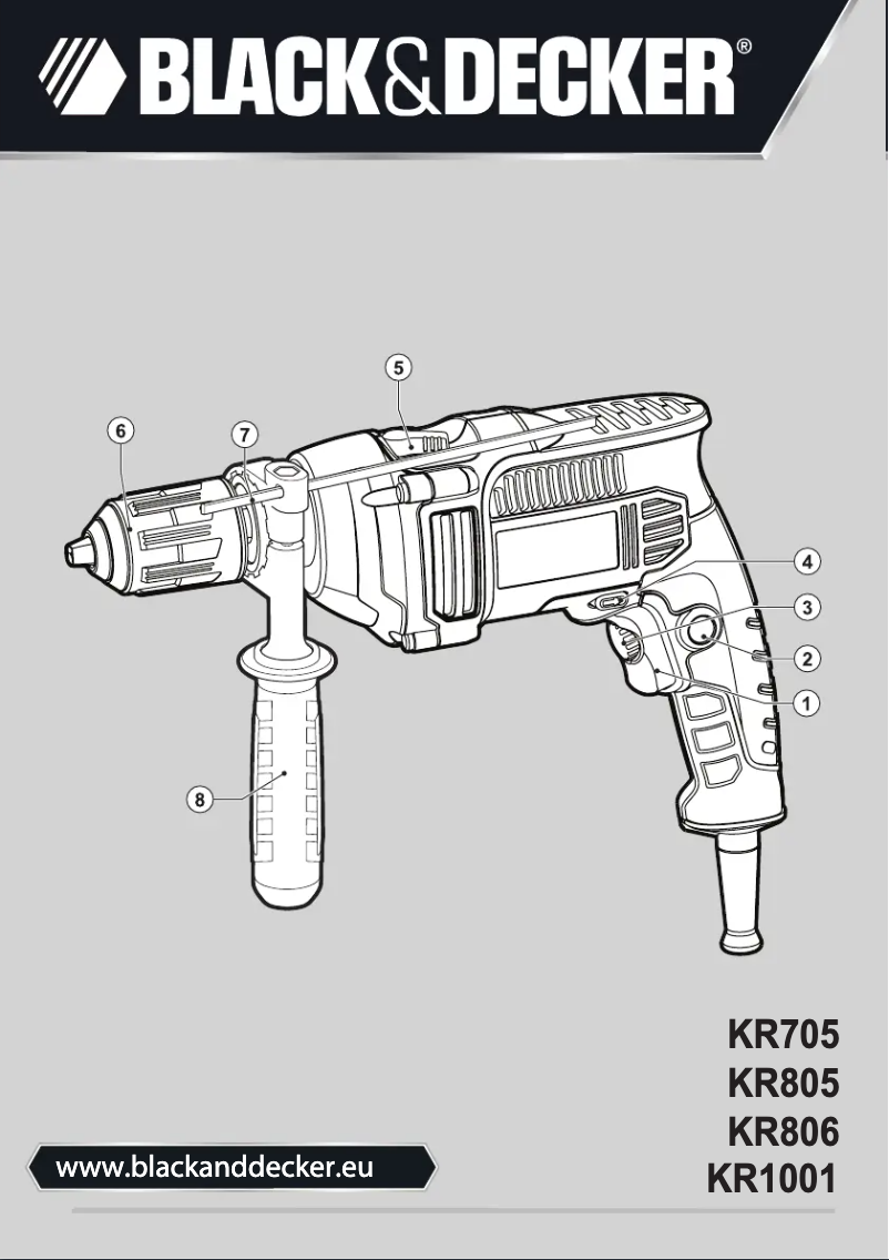 Page n°1 - Manuel utilisateur Black & Decker KR705