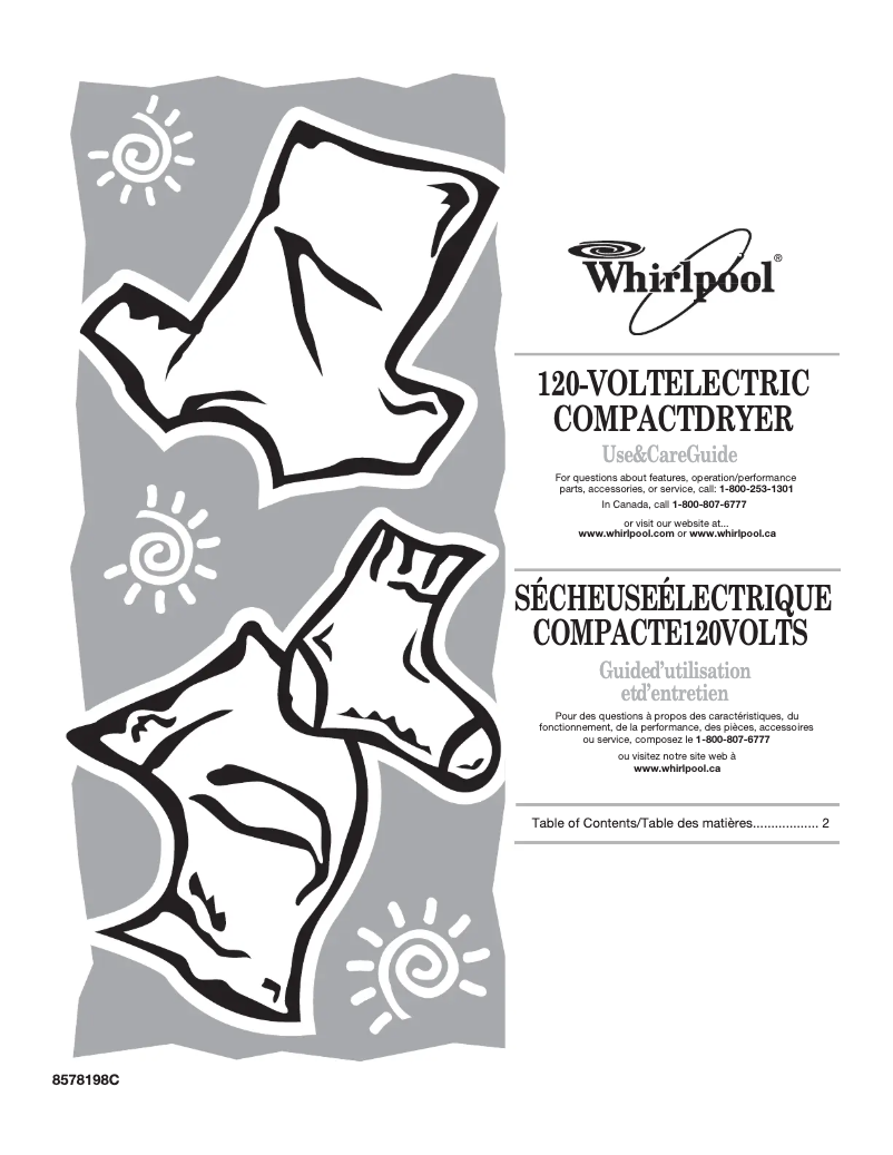 Page n°1 - Manuel d'utilisation et d'entretien Whirlpool LDR3822PQ