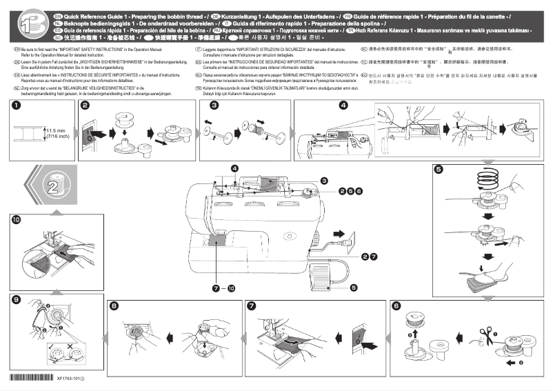 Página 1 del manual Manual de usuario Brother XR37NT